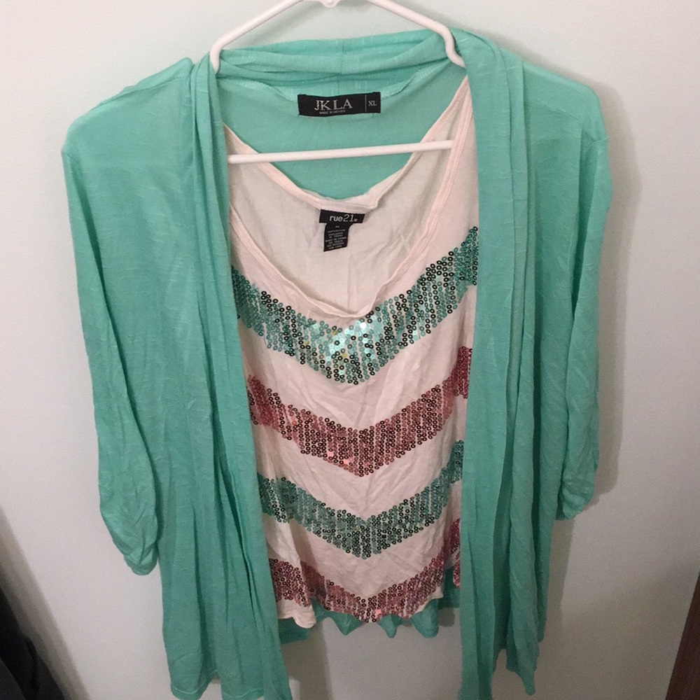 Cardigan and a tank top